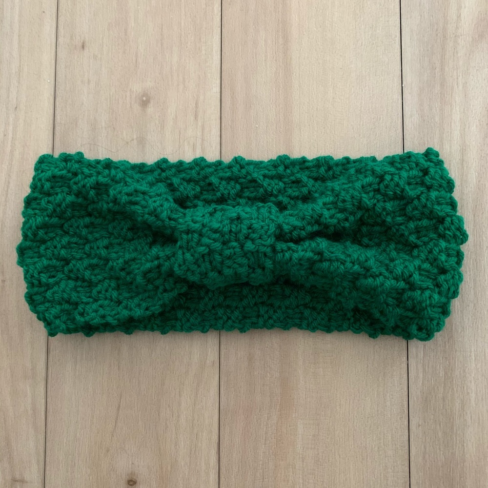 Handmade Emerald Green Knit Headband